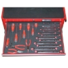 Supply Wise heavy-duty 7-drawer roller tool cabinet similar to the Leroy Merlin red 7-drawer steel roller cabinet with 25-piece tool kit