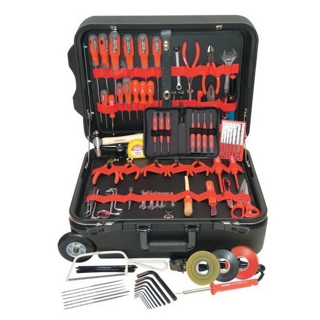 Supplywise professional service engineer tool kit similar to the Caslad 102-piece professional engineer tool kit in hi-impact mobile case