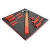 Supply Wise punch and hammer set with foam inlay for tool cabinets similar to the Cashbuild 12-piece hardened steel punch and hammer set in red/black foam inlay.