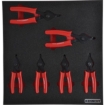 Supplywise 6-piece reversible circlip plier set similar to the Builders Warehouse 6-piece reversible circlip pliers with red foam tool inlay