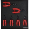 Supplywise 6-piece reversible circlip plier set with foam inlay for tool roller cabinets similar to the Makro 6-piece reversible circlip pliers in red foam inlay