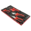 Supply Wise 4-piece comfort grip pliers set with foam inlay for tool cabinets similar to the Leroy Merlin 4-piece comfort-grip pliers set with red foam inlay for cabinets
