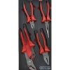Supplywise 4-piece comfort grip pliers set with foam inlay for tool cabinets similar to the Leroy Merlin 4-piece comfort-grip pliers set with red foam inlay for cabinets