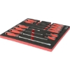 Supply Wise 12-piece screwdriver set with foam inlay similar to the Builders Warehouse 12-piece screwdriver set in red foam inlay with chrome blades.