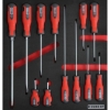 Supplywise 12-piece screwdriver set with foam inlay similar to the Builders Warehouse 12-piece screwdriver set in red foam inlay with chrome blades.