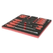 Supply Wise 12-piece screwdriver set with foam inlay for tool cabinets similar to the Makro 12-piece screwdriver set in red foam inlay with magnetic tips.