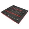 Supply Wise 16-piece ratcheting combination spanner set with foam inlay similar to the Game 16-piece ratchet spanner set in black and red foam inlay.