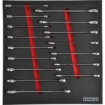 Supplywise 16-piece ratcheting spanner set with foam inlay similar to the Sa Ladder 16-piece ratcheting combination spanner set in foam inlay.