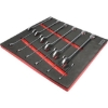 Supply Wise 12-piece A/F combination spanner set with foam inlay similar to the Trojan Trolley 12-piece combination spanner set with red foam inlay for tool cabinet