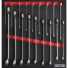 Supplywise 18 piece metric combination spanner set with foam inlay similar to the Cashbuild 18-piece metric combination spanner set in black and red foam inlay