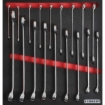 Supplywise 18-piece metric combination spanner set with foam inlay similar to the Chamberlains black and red foam inlay with 18 metric combination spanners 6–24mm
