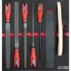 Supplywise engineers file set with foam inlay similar to the Castor And Ladder 7-piece engineers file set in red-underlay foam inlay for tool chests.