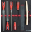 Supplywise engineers file set with foam inlay for tool cabinets similar to the Linvar 7-piece engineers file set with red foam inlay for tool cabinets.