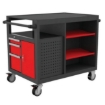 Supply Wise heavy-duty 10-drawer mobile tool cabinet similar to the Game red and grey 10-drawer steel mobile tool cabinet with locking drawers