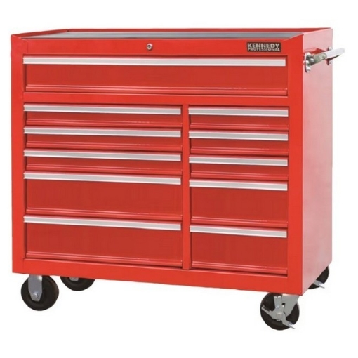 Supplywise extra-large 11-drawer steel tool cabinet similar to the Adendorff red 11-drawer steel rolling tool cabinet, 400kg capacity.