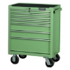 Supplywise heavy duty 7-drawer steel tool cabinet with casters similar to the Builders Warehouse lockable green 7-drawer steel cabinet on casters, 175kg capacity