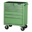 Supplywise heavy duty 7-drawer steel tool cabinet with casters similar to the Builders Warehouse lockable green 7-drawer steel cabinet on casters, 175kg capacity