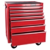 Supplywise 7-drawer heavy duty tool roller cabinet similar to the Linvar red steel 7-drawer lockable tool cabinet on castors.