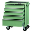 Supply Wise heavy-duty 5-drawer steel roller cabinet for workshop similar to the Leroy Merlin green heavy-duty 5-drawer steel roller cabinet on castors.
