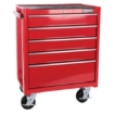 Supply Wise heavy-duty 5-drawer roller cabinet for workshop similar to the Adendorff red steel 5-drawer mobile tool cabinet with 350kg capacity