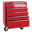 Supplywise heavy-duty 5-drawer roller cabinet for workshop similar to the Adendorff red steel 5-drawer mobile tool cabinet with 350kg capacity