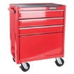 Supply Wise lockable heavy-duty 3-drawer steel roller cabinet similar to the Chamberlains red steel 3-drawer lockable roller cabinet on wheels, 75kg capacity