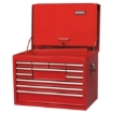 Supplywise's heavy-duty 12-drawer steel tool chest similar to the Leroy Merlin red heavy-duty 12-drawer steel tool chest with lock.
