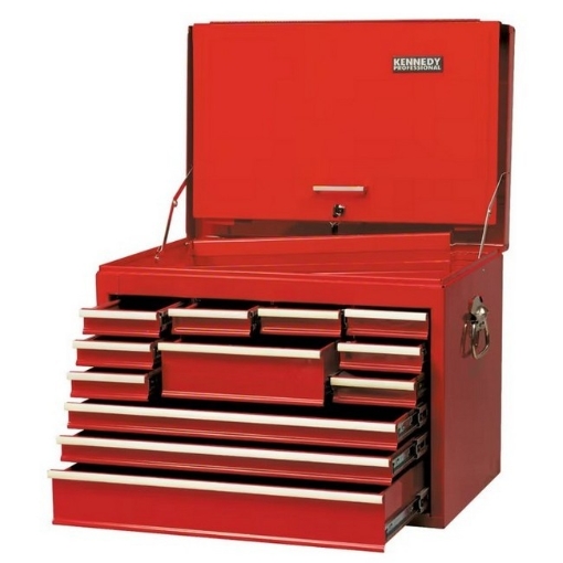 Supplywise heavy-duty 12-drawer steel tool chest similar to the Leroy Merlin red heavy-duty 12-drawer steel tool chest with lock.