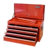 Supply-Wise's heavy-duty 6-drawer steel tool chest similar to the Chamberlains red heavy-duty 6-drawer steel tool chest with central lock.