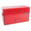 Supply Wise's heavy-duty 6-drawer steel tool chest similar to the Chamberlains red heavy-duty 6-drawer steel tool chest with central lock.