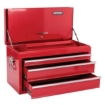 Supply Wise heavy-duty 3-drawer steel tool chest similar to the Linvar red heavy-duty 3-drawer steel tool chest with top mat and lock