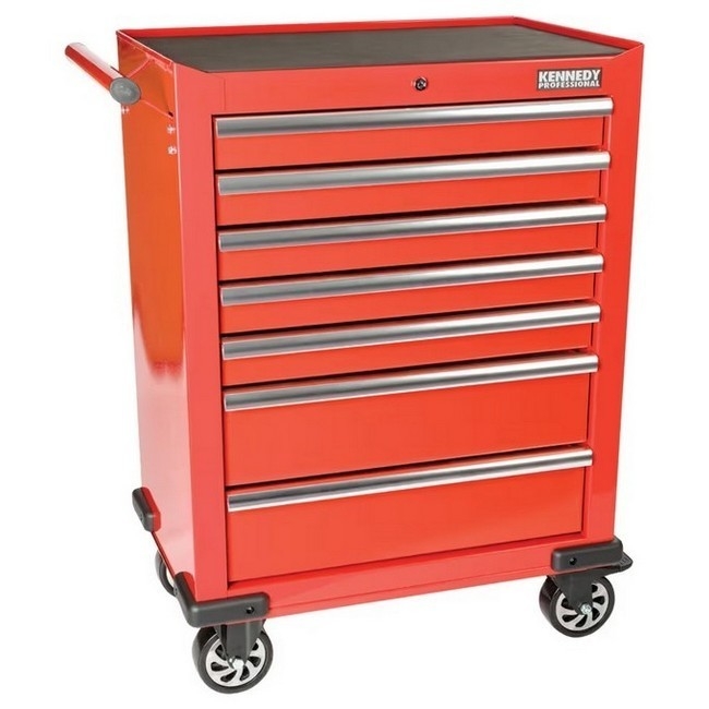 Supplywise heavy-duty 7-drawer rolling tool cabinet similar to the Caslad red heavy-duty 7-drawer steel rolling tool cabinet