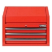 Supplywise's heavy duty steel tool chest similar to the Makro red steel 3-drawer lockable tool chest with deep top compartment.