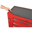Supply-Wise's heavy duty steel 5-drawer roller cabinet similar to the Buco red steel 5-drawer lockable roller cabinet on castors, 450kg capacity