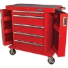 Supplywise heavy duty steel 5-drawer roller cabinet similar to the Buco red steel 5-drawer lockable roller cabinet on castors, 450kg capacity