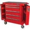 Supplywise heavy duty steel 5-drawer roller cabinet similar to the Buco red steel 5-drawer lockable roller cabinet on castors, 450kg capacity