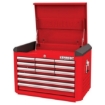 Supplywise industrial 12-drawer steel tool chest similar to the Builders Warehouse red 12-drawer steel tool chest, 350kg capacity
