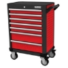 Supplywise heavy duty 7-drawer tool cabinet similar to the Sa Ladder red and grey 7-drawer steel roller cabinet with 550kg capacity.