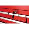 Supply-Wise heavy-duty 7-drawer steel roller cabinet similar to the Leroy Merlin 7-drawer steel roller cabinet on castors, red and grey.