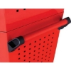 Supply Wise's heavy-duty 7-drawer steel roller cabinet similar to the Leroy Merlin 7-drawer steel roller cabinet on castors, red and grey.
