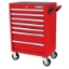 steel-tool-roller-cabinet-cmw-ken5942320k Supplywise heavy-duty 7-drawer steel roller cabinet similar to the Leroy Merlin 7-drawer steel roller cabinet on castors, red and grey.