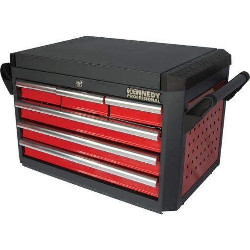Supplywise 6-drawer steel tool chest similar to the Game red and grey 6-drawer steel tool chest with 350kg capacity.