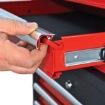 Supply-Wise's heavy-duty 5-drawer steel roller tool cabinet similar to the Trojan Trolley red and grey 5-drawer steel roller cabinet on castors, 550kg capacity