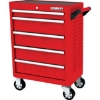 Supplywise steel tool roller cabinet 5 drawers 450kg capacity similar to the Caslad red and grey 5-drawer steel roller tool cabinet with castors