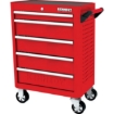 Supplywise steel tool roller cabinet 5 drawers 450kg capacity similar to the Caslad red and grey 5-drawer steel roller tool cabinet with castors