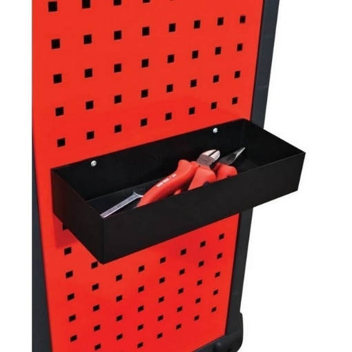 Supplywise steel side tray for roller cabinets similar to the Trojan Trolley lockable grey steel side tray for roller cabinets.