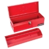 Supplywise's lockable heavy-duty steel toolbox 48cm similar to the Game red lockable steel toolbox with removable tray, 48 x 18 x 18 cm.