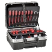 Supply Wise lockable mobile tool case with wheels for technicians similar to the Makro lockable black mobile tool case with wheels and pull handle