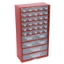 parts-organiser-cmw-ken5935300k Supplywise 36-compartment parts organiser cabinet similar to the Buco red steel parts organiser with 36 clear drawers