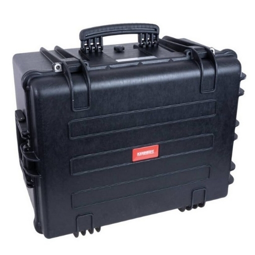 Supplywise watertight shockproof transport case for sensitive electronics similar to the Chamberlains secure black watertight, shockproof hard case with one compartment.